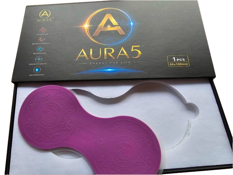 La boîte AURA5 et son patch de bien-être naturel
